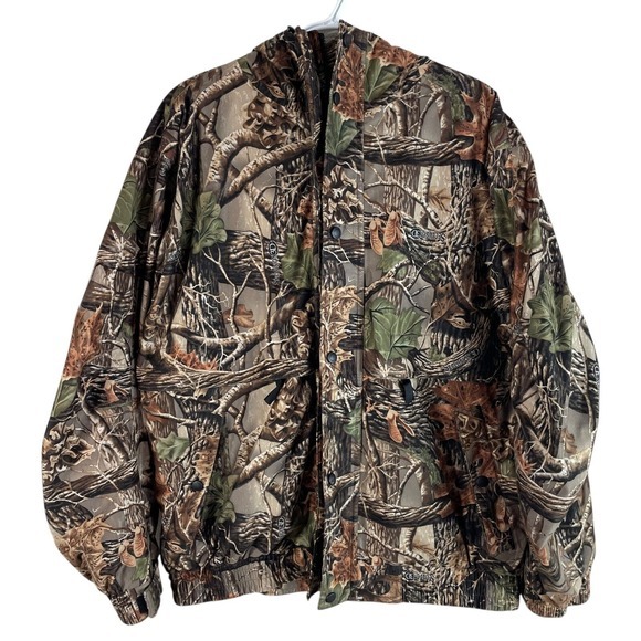 Cabelas Mens Gore Tex Camo Hunting Jacket Coat XL Hooded Seclusion‎ 3D Woodlands - Picture 1 of 10